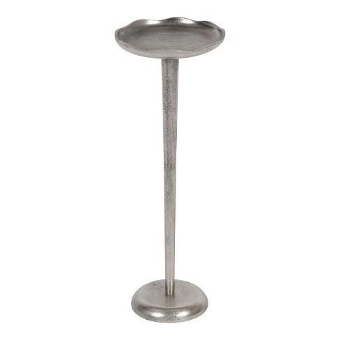 Kate And Laurel Alessia Round Metal Drink Table, 8x8x22, Silver : Target