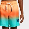 Toddler Boys' Ombre Dino Swim Trunks - Cat & Jack™ Bright Orange - 3 of 3