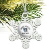 Johns Hopkins University Blue Jays Logo Metal Snowflake Christmas Tree Holiday Ornament - 2 of 3