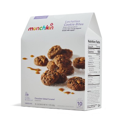 Munchkin Lactation Cookie Bites - Chocolate Salted Caramel - 15oz/10ct: Whole Grain