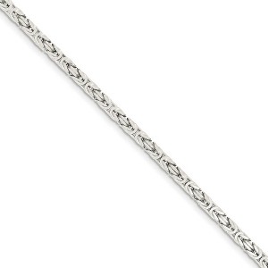 Black Bow Jewelry 3.25mm, Sterling Silver, Byzantine Chain, 7 inch - 1 of 3