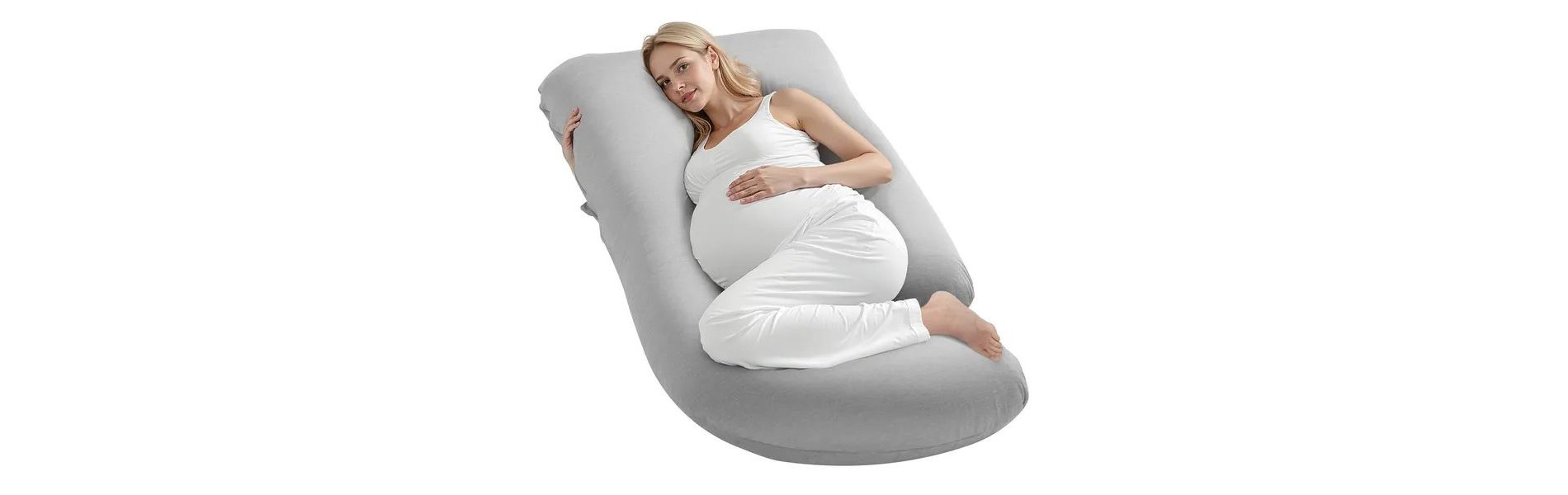 Pregnancy Pillow G-Shaped, Full Body Maternity Pillow for Side Sleepers, Removable Soft Cover for Belly, Back, Hips & Legs Support