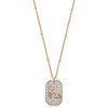 Disney Princess Cinderella Yellow Gold Plated Sterling Silver Cubic Zirconia Slipper Pendant Necklace, Officially Licensed - 4 of 4