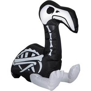 Gemmy Airblown Inflatable Skeleton Flamingo, 3 ft Tall, Multicolored - 1 of 3