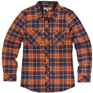 Women’s Lightweight Button-Front Soft Brushed Flannel Shirt - 1 of 4