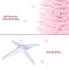 NAYSAYE 5ft Artificial Pencil Christmas Tree with Realistic Branch Tips and Stable Base for Holiday Decoration, Pink, 19.8"*19.8"*59" - 4 of 4