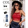 Avidlove 2Pcs Lace Camisoles for Women High Neck Bralettes Racerback Adjustable Lingerie Crop Top - 4 of 4