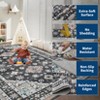 Area Rugs Washable Non-Slip Floral Vintage Print Pattern Carpet for Living Room - 4 of 4