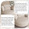 Mlmh & Kngwa 50.2"W Oversized Modern Upholstered Swivel Chair with Pillow and Storage Ottoman - 4 of 4