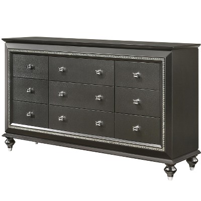 Kaitlyn Metallic Gray Finish Dresser
