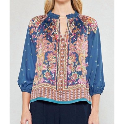 Women's Paisley 3/4 Sleeve Blouse - current air