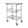 Seville Classics NSF Commercial Stainless Steel Top Work Table  Utility Cart - 3 of 4