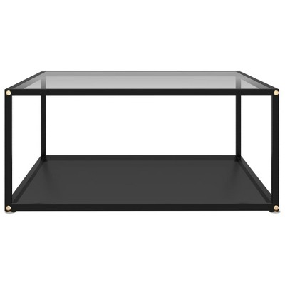 vidaXL Coffee Table Transparent and black
