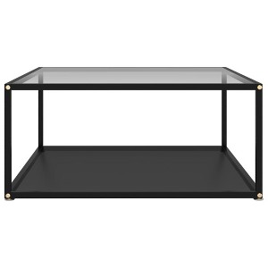 vidaXL Coffee Table Transparent and black - 1 of 4