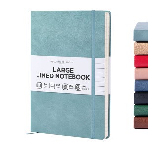 Ruled Journal Notebook, A4 8.5 x 11.5 inch 160 Lined Pages, Hardcover Leather Writing Journals for Women, Men, 120 GSM Thick Paper, Gifts Box Included - 1 of 4