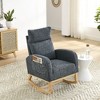CAVINAS 27.6" W Modern Accent Chair with High Backrest, Living Room Lounge Arm Chair, Rocking Chair with 2 Side Pocket - 2 of 4