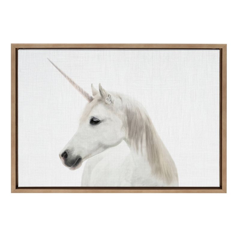 Sylvie Unicorn by Simon Te Framed Wall Canvas - Kate & Laurel All Things Decor, 1 of 7
