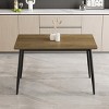 Modern Minimalist Dining Table with MDF Grain Top,Stylish Kitchen Table for 4-6 People,Durable Metal Legs-Maison Boucle - 2 of 4
