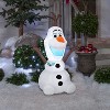 Gemmy Christmas Airblown Inflatable Olaf in Sitting Pose, 4 ft Tall, White - 2 of 3