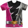 Men's Power Rangers Dino Fury Pink Ranger Short Sleeve Costume T-Shirt - 2 of 4