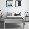Costway Twin Size Metal Bed Frame Platform Mattress Foundation W/ Headboard Silver - 4 of 4