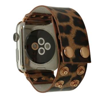Olivia Pratt Gold Turquoise Glossy Animal Snap-Button Apple Watch Band 38mm
