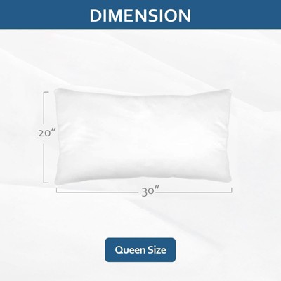 Biloban Pillow Covers, Pillowcase, Standard Size Queen Size Zippered Pillow Cases, 100% Waterproof, Standard Size, White, Set of 4