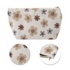 Unique Bargains Durable Print Makeup Bag Beige Coffee Color 1 Pc - 4 of 4