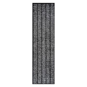 World Rug Gallery Bohemian Stripe Lines Shag Rug – White – Easy to Clean, Medium Pile – Perfect for Living Room, Bedroom, or Entryway - 1 of 4