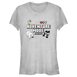 Juniors Womens Minecraft Adventure Mode Bears T-Shirt - 1 of 4