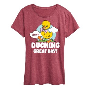 Women's - Instant Message - Ducking Great Day Short Sleeve Graphic T-Shirt - 1 of 4