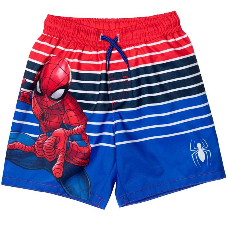 Marvel Spider-Man Rash Guard and Swim Trunks Outfit Set Toddler, 4 of 8