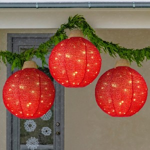 Best Choice Products 3-Piece Hanging Pop-Up Outdoor Christmas Ornaments, LED Lights, 8 Light Functions - 1 of 4