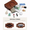 Purses and Handbags for Women, Vintage-Style Leather Top Handle Shoulder Bag Satchel Tote - 3 of 4
