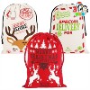 Joyfy 3 Pcs Christmas Canvas Gift Bag, 26" x 19" Drawstring Santa Burlap Sack Large Gift Bags for Christmas Gift Package Party Favors Hoilday Decor - 2 of 4