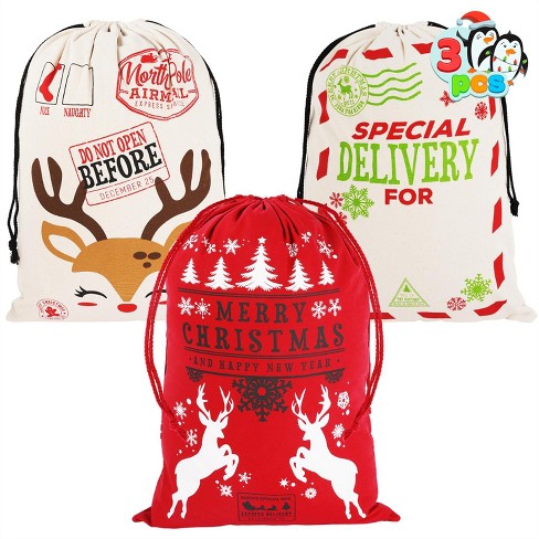 Burlap santa bags hotsell