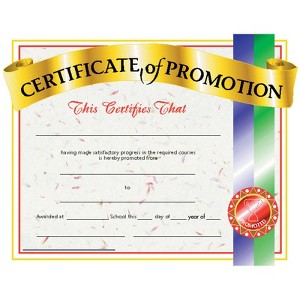 Hayes Publishing Certificate of Promotion, Pack of 30, 8.5" x 11" (Case of 4) - 1 of 1