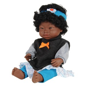 Miniland Girl Doll with Down Syndrome - 15” Doll with Outfit - 1 of 4