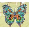 CHLOE Lighting Mariposa Tiffany-glass Butterfly Window Panel 20x21 - 4 of 4