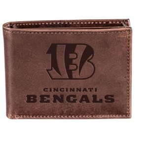 Evergreen NFL Cincinnati Bengals Brown Leather Bifold Wallet Officially Licensed with Gift Box - 1 of 1