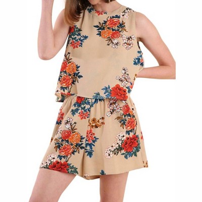 Women's Floral Pocket Romper - umgee