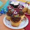 NCAA University of Wisconsin - La Crosse University Primary Logo Heart Love Cupcake Picks Toppers Decoration Set of 6 - 4 of 4