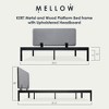Queen KERT Metal & Wood Platform Bed Frame with Upholstered Headboard, Mellow - 2 of 4