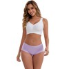 INSPIRE CHIC Women's Mid-Waisted Modal Solid Cotton Soft Breathable Full Coverage Briefs 2 Packs - 4 of 4