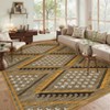 Washable Rugs for Living Room Boho Area Rugs Diamond Print Non Slip Large Kids Bedroom Carpet - 4 of 4