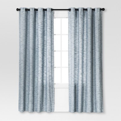 blue curtains