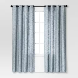 1pc 54"x84" Light Filtering Diamond Weave Window Curtain Panel Blue - Threshold™