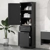 NicBex 68.1 Inch Tall Bathroom Storage Cabinet,Modern Storage Cabinet with 2 Different Size Drawers and Adjustable Shelf - 2 of 4