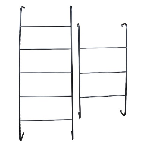 VIP Metal 59 in. Black Ladder Wall Decor Set of 2 - image 1 of 2