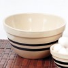 Ohio Stoneware USA-Made Shoulder Bowl Lead Free Bristol with Navy Stripes Large - 2 of 4